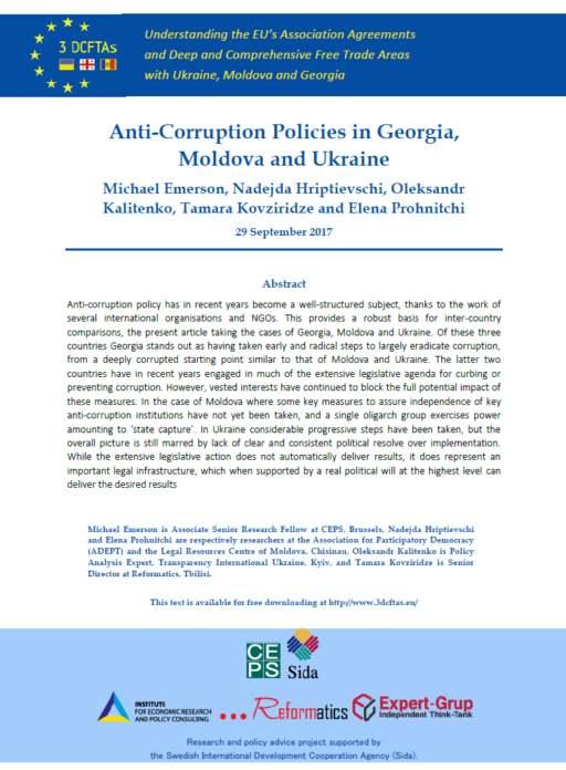 Anti-Corruption Policies in Georgia, Moldova and Ukraine