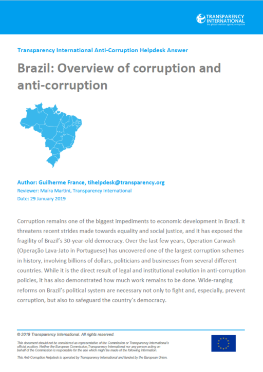 Brazil: overview of corruption and anti-corruption