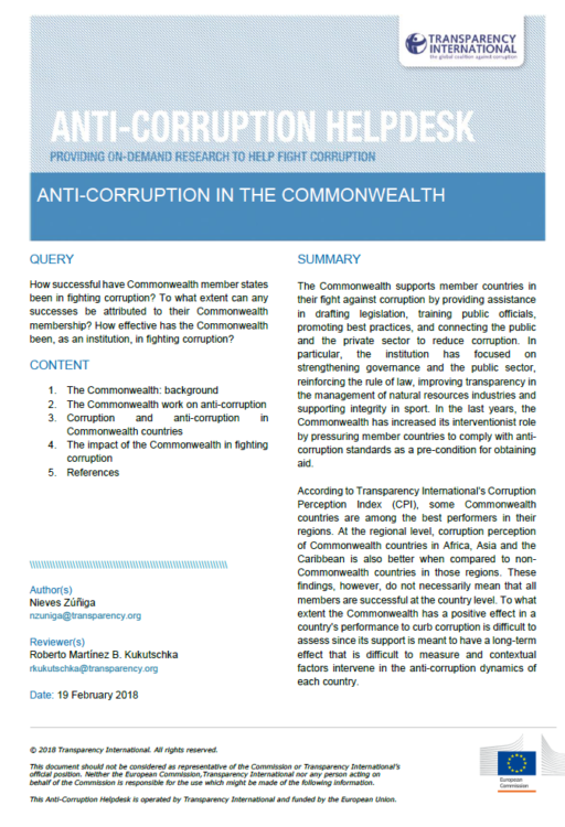 Anti-Corruption in The Commonwealth