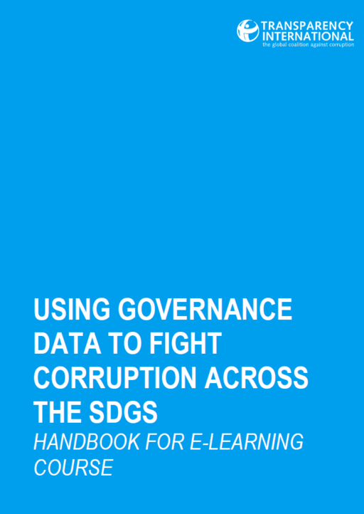 Using governance data to fight corruption across the SDGs: Handbook for e-learning course