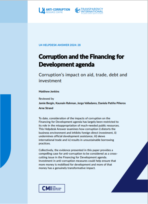 Corruption and the Financing for Development agenda