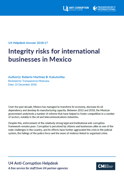 Integrity risks for international businesses in Mexico