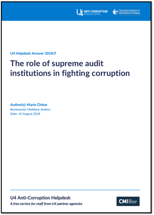 The role of supreme audit institutions in fighting corruption