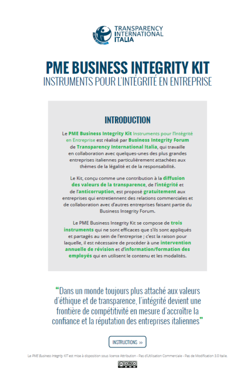 PME Instruments pour l’intégrité en entreprise