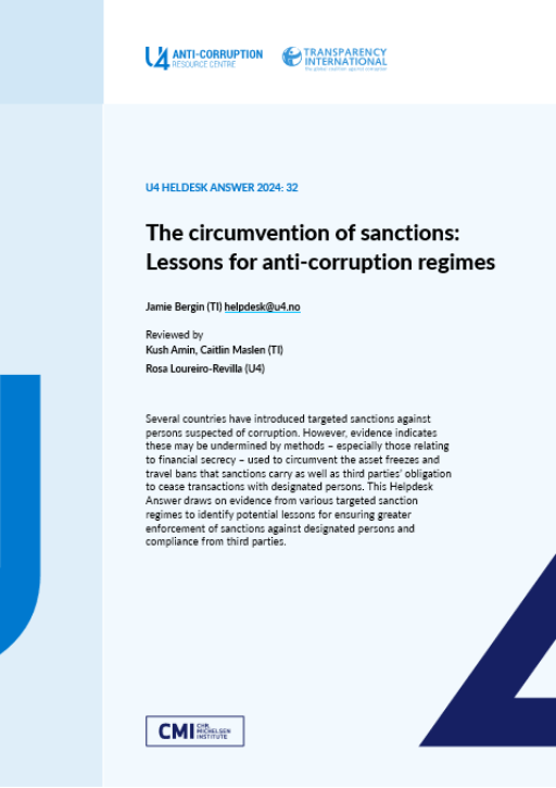 The circumvention of sanctions: Lessons for anti-corruption regimes