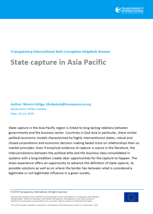 State capture in Asia Pacific