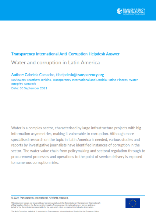 Water and corruption in Latin America