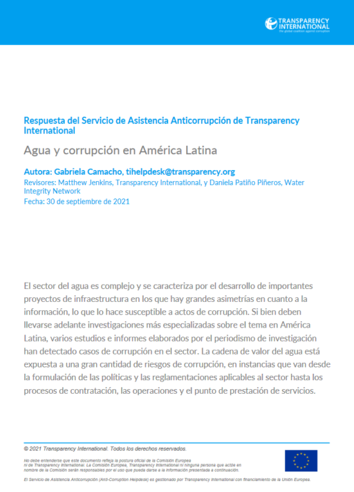 Agua y corrupción en América Latina