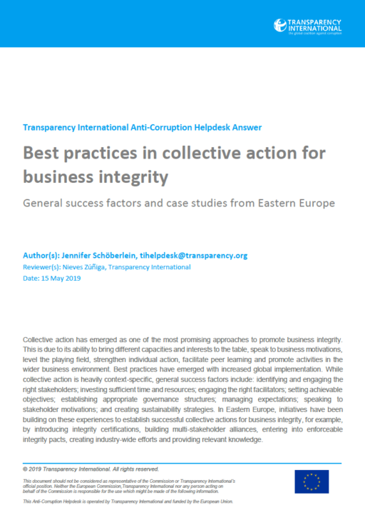 Best practices in collective action for business integrity