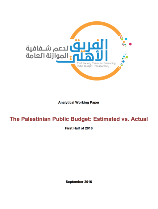 The Palestinian Public Budget: Estimated vs. Actual