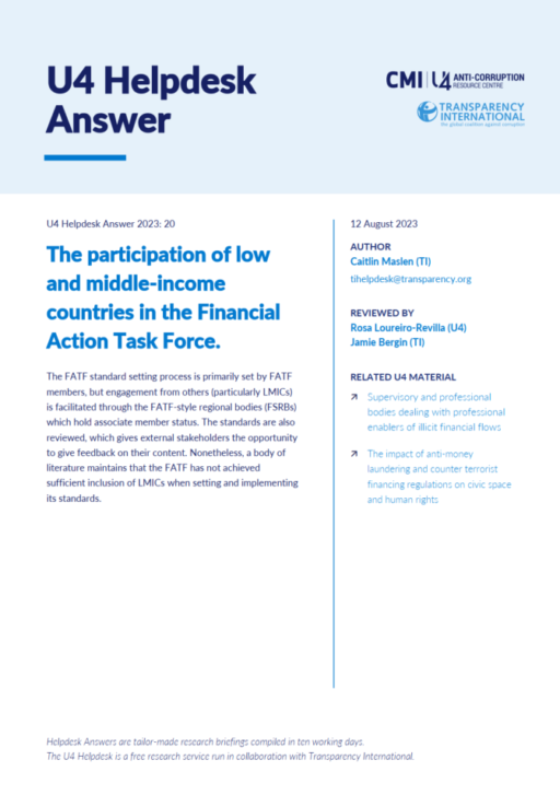 The participation of low and middle-income countries in the Financial Action Task Force