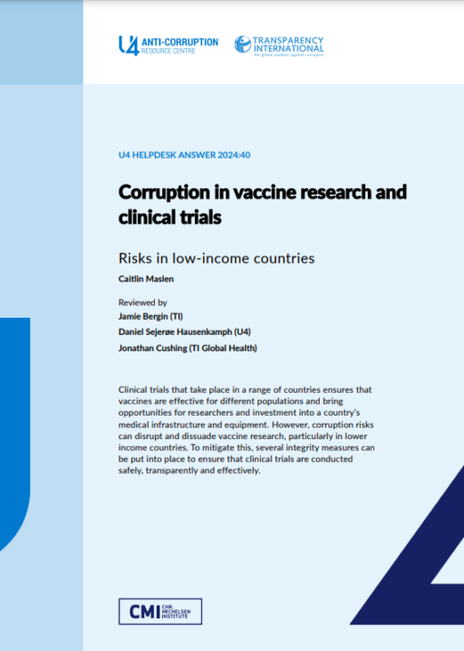 Corruption in vaccine research and clinical trials