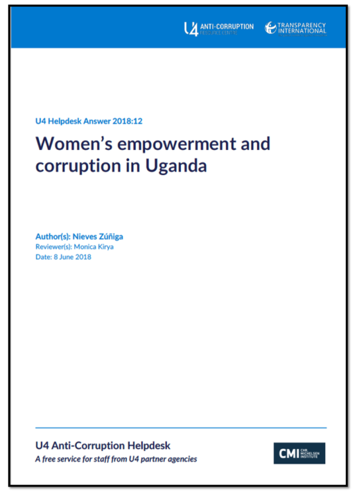 Women’s empowerment and corruption in Uganda